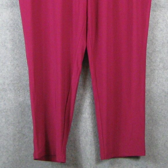 Attitudes by Renee Como Jersey Straight Leg Pants Size XL Fuchsia NEW - Picture 3 of 6
